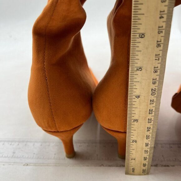 Women Comfortable Low Heel Pull on Stylish Knee High Boots Square Toe Brown - Picture 4 of 7